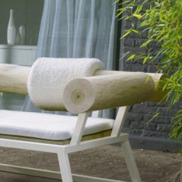 Coussin Natsiq en Tissu Bleu Nature JardinChic