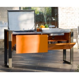Cuisine d'Exterieur  avec Plancha & Evier - 1800 OutCook JardinChic