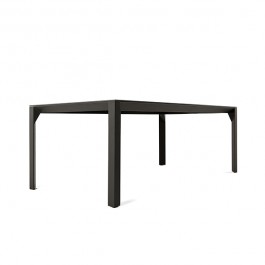 Table de Repas Babette Structure Noir Plateau HPL Anthracite, bords noir Varaschin Jardinchic