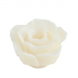 Bougie Grande Fleur Rose Ecru Ø15cm Decoragloba Jardinchic
