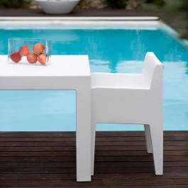  Chaise Avec Accoudoirs Jut Blanc Vondom Jardinchic