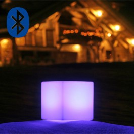 Lampe à Poser Cube  Violet Smart and Green JardinChic