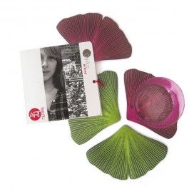 Set de 6 Dessous de verre Ginko Violet Verre Art Terre JardinChic