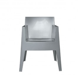 Fauteuil Empilable TOY Gris Argent Métallisé