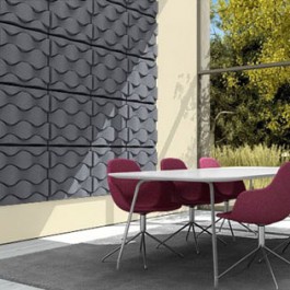 Ensemble Panneau Acoustique Mural Soundwave Flo Gris Jardinchic