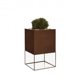 Jardinière Cubo Vela Marron Jardinchic