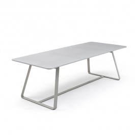 Table de Repas Kolonaki Structure Gris Soie Plateau Ciment Varaschin Jardinchic