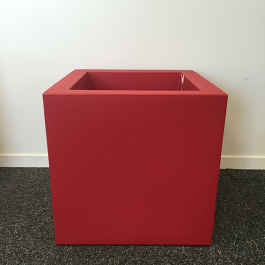 Pot Kube 50cm Rouge Euro3Plast Jardinchic