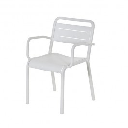 Chaise avec Accoudoirs Blanc Cassé Urban Emu JardinChic