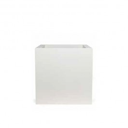 Pot Cube Acier Blanc Domani JardinChic