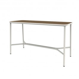 Table Haute Plateau Frêne Thermotraité 180cm Blanc Cassé Yard Emu JardinChic