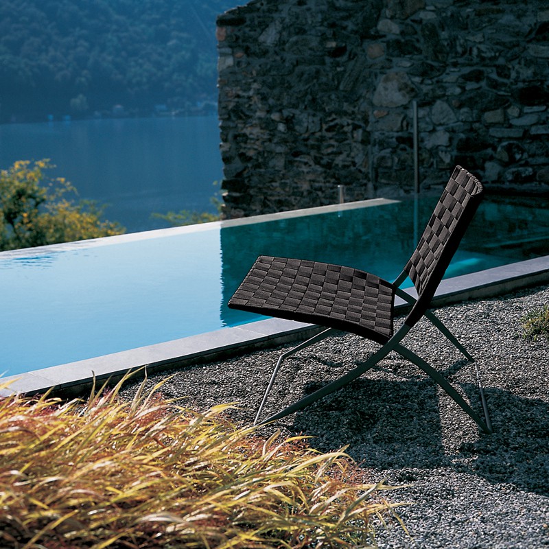 Fauteuil Lounge Sangles Tressées Moka Berenice Fauteuil Lounge Sangles Tressées Moka Berenice