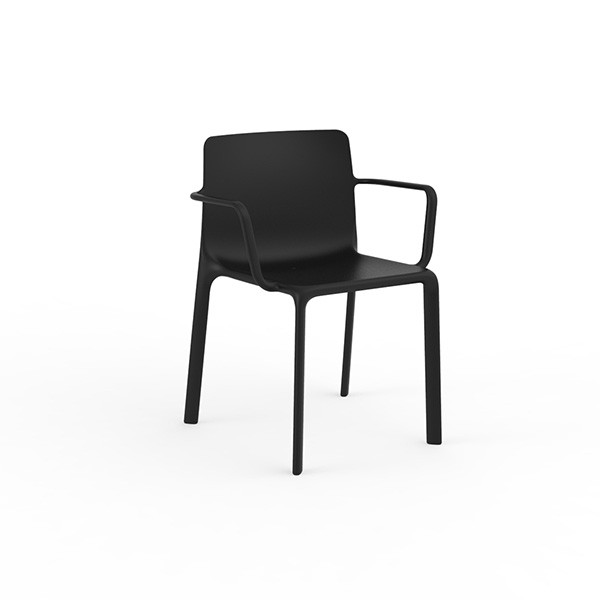 Chaise avec Accoudoirs Kes Noir Vondom Jardinchic Chaise avec Accoudoirs Kes Noir Vondom Jardinchic