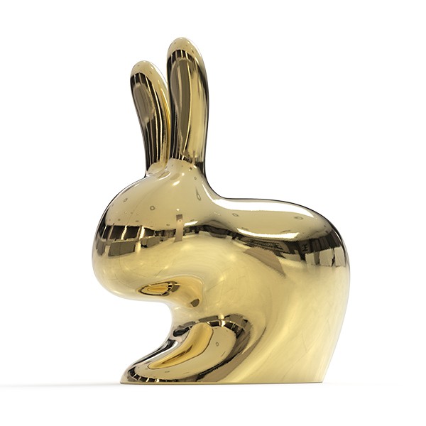 Chaise Rabbit Chair Métal Gold Qeeboo Jardinchic Chaise Rabbit Chair Métal Gold Qeeboo Jardinchic