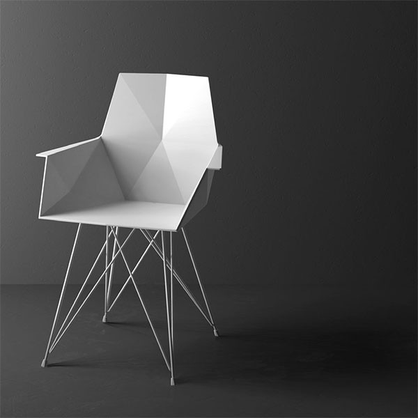 Chaise De Repas Avec Accoudoirs Piétement Inox Blanc Faz Vondom JardinChic Chaise De Repas Avec Accoudoirs Piétement Inox Blanc Faz Vondom JardinChic