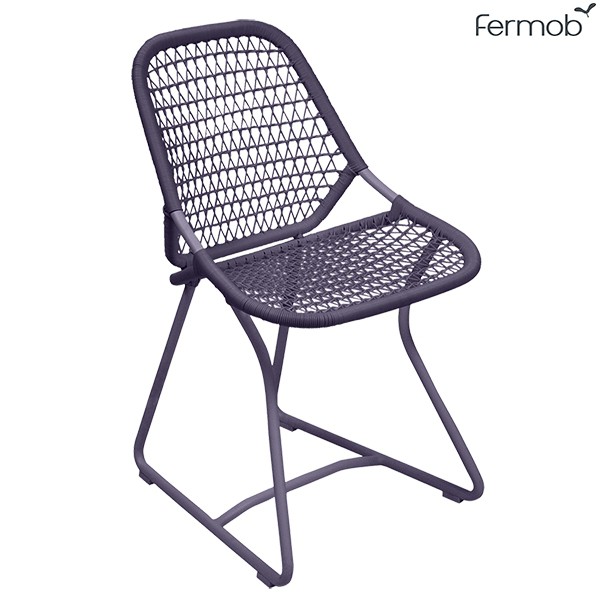 Chaise Sixties Prune / Tressage Prune Fermob Jardinchic Chaise Sixties Prune / Tressage Prune Fermob Jardinchic