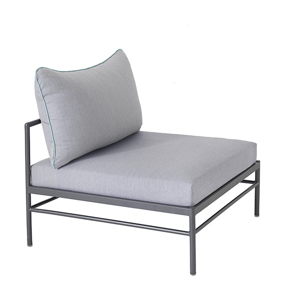 Chauffeuse Rivage Anthracite Toile Natté Sunbrella Lagon Gris Clair Vlaemynck Jardinchic Chauffeuse Rivage Anthracite Toile Natté Sunbrella Lagon Gris Clair Vlaemynck Jardinchic