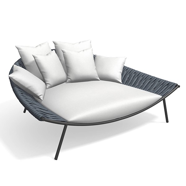Daybed Arena Structure Smoke sangle Grey-blue Roda Jardinchic Daybed Arena Structure Smoke sangle Grey-blue Roda Jardinchic