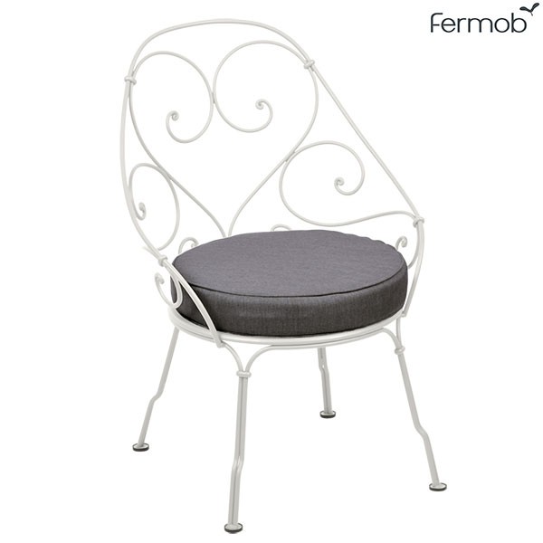 Fauteuil Cabriolet 1900 - Coussin Gris Graphite Structure Gris Argile Fermob Jardinchic Fauteuil Cabriolet 1900 - Coussin Gris Graphite Structure Gris Argile Fermob Jardinchic