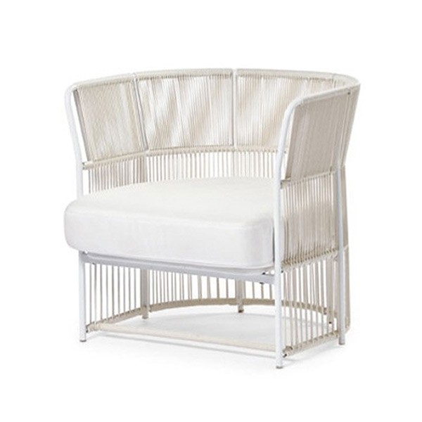 Fauteuil Tibidabo Structure Blanc - Cordage Blanc Varaschin Jardinchic Fauteuil Tibidabo Structure Blanc - Cordage Blanc Varaschin Jardinchic