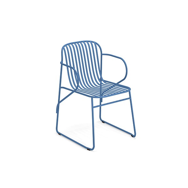 Lot de 4 Fauteuils Riviera Bleu Azur Emu Jardinchic Lot de 4 Fauteuils Riviera Bleu Azur Emu Jardinchic