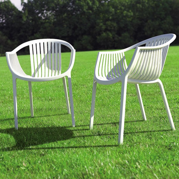 Lot de 2 Chaises Tatami avec accoudoirs Blanche Lot de 2 Chaises Tatami avec accoudoirs Blanche
