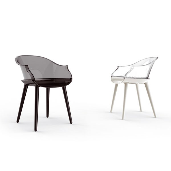 Chaise Cyborg Transparent Noir Magis JardinChic