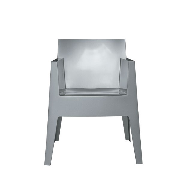 Fauteuil Empilable TOY Gris Argent Métallisé