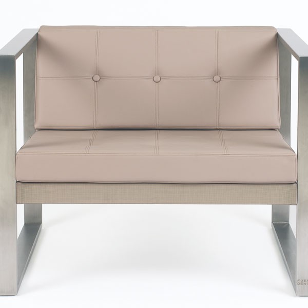 Coussin pour Fauteuil Lounge Cima Matelassé Cuir Synthétique avec Boutons Beige Fuera Dentro JardinChic Coussin pour Fauteuil Lounge Cima Matelassé Cuir Synthétique avec Boutons Beige Fuera Dentro JardinChic