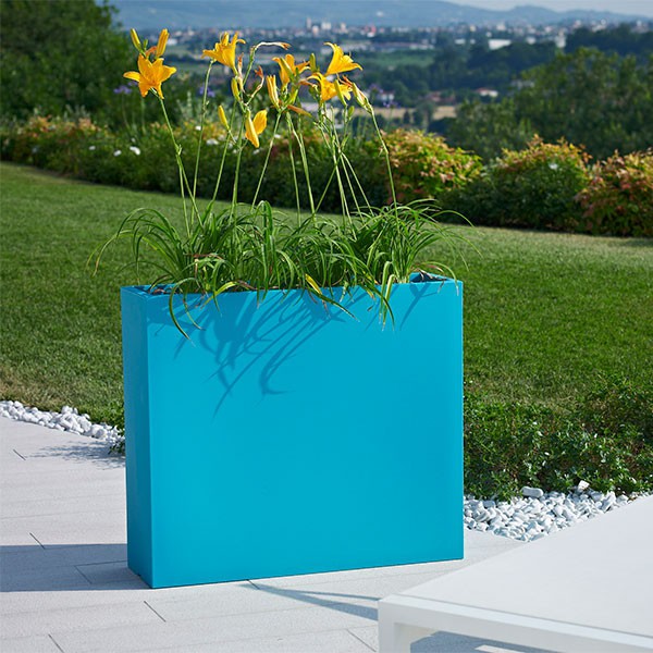 Jardinière Kube High Slim Vert Emeraude Euro3Plast JardinChic Jardinière Kube High Slim Vert Emeraude Euro3Plast JardinChic