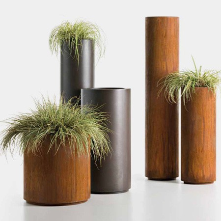 Pots pour plantes FACET en acier CorTen