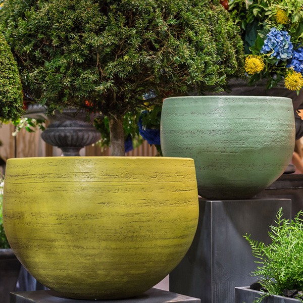 Pots Nuuk Lemon Yellow et Mint Green Domani Jardinchic Pots Nuuk Lemon Yellow et Mint Green Domani Jardinchic