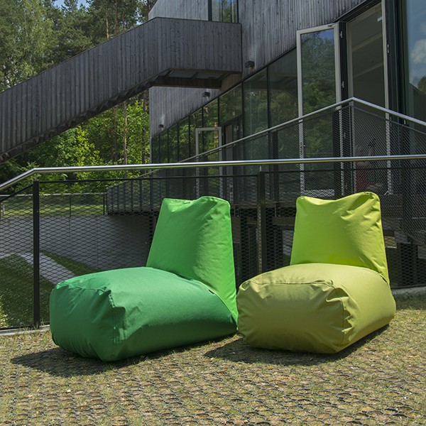 Pouf extérieur en tissu et billes de polystyrène – Lounge - Pusku Pusku