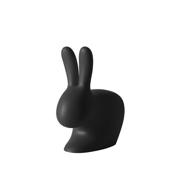Chaise pour enfant Rabbit Chair Baby Black Qeeboo Jardinchic Chaise pour enfant Rabbit Chair Baby Black Qeeboo Jardinchic