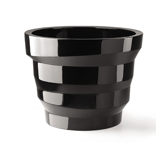 Pot Rebelot 135 Laqué Noir Plust Jardinchic Pot Rebelot 135 Laqué Noir Plust Jardinchic