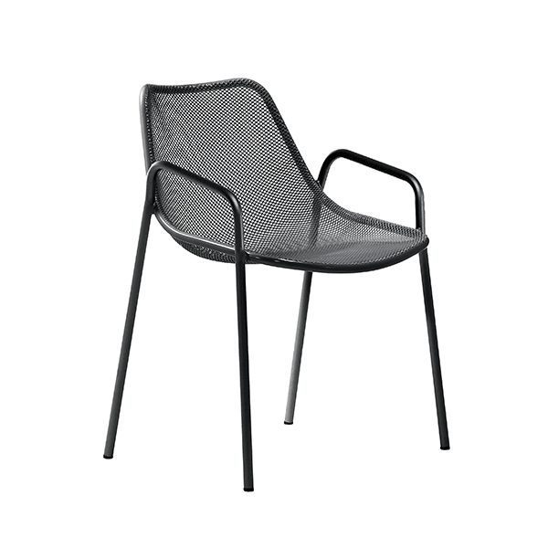 Lot de 4 Chaises avec accoudoirs Round Rouge Emu JardinChic Lot de 4 Chaises avec accoudoirs Round Rouge Emu JardinChic