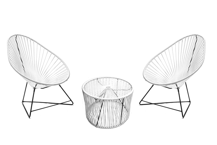 Salon de Jardin 2 Fauteuils Acapulco + 1 Table Basse Celaya - JardinChic