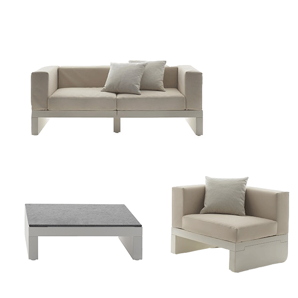 Salon de Jardin Hour 1 Canapé + 1 Fauteuil + 1 Table basse Salon de Jardin Hour 1 Canapé + 1 Fauteuil + 1 Table basse