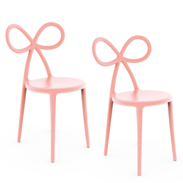Set de 2 Chaises Ribbon Pink Qeeboo Jardinchic Set de 2 Chaises Ribbon Pink Qeeboo Jardinchic