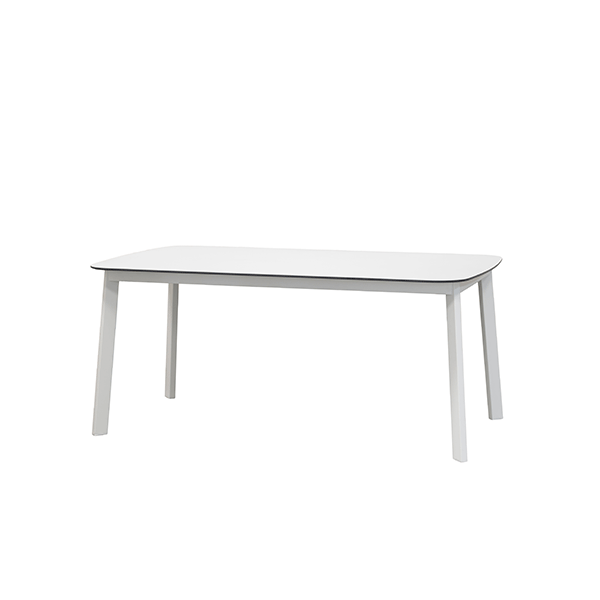 Table Rectangulaire Plateau HPL Shine Blanc Cassé Emu JardinChic Table Rectangulaire Plateau HPL Shine Blanc Cassé Emu JardinChic