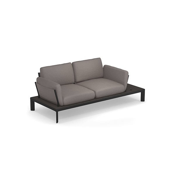 Sofa 2 Places Tami Structure Noir Tissu Gris Emu Jardinchic Sofa 2 Places Tami Structure Noir Tissu Gris Emu Jardinchic