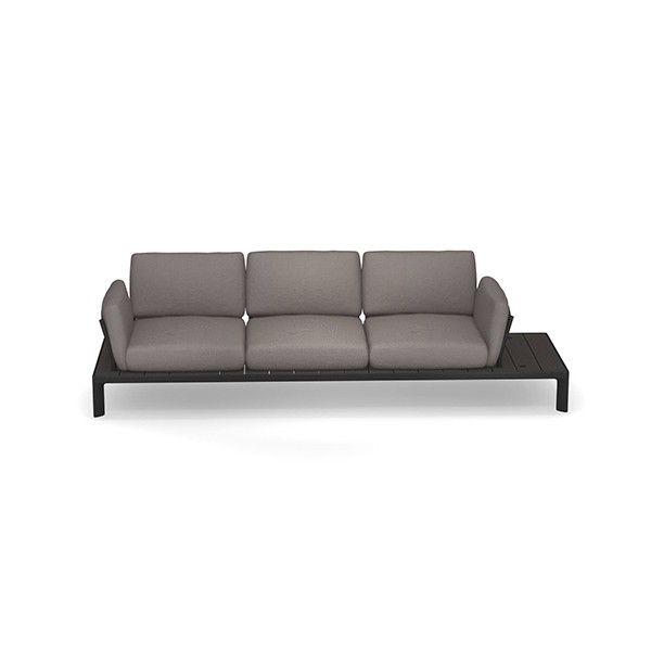 Sofa 3 Places Tami Structure Noir Tissu Gris Emu Jardinchic Sofa 3 Places Tami Structure Noir Tissu Gris Emu Jardinchic