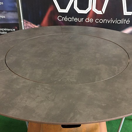Sur-plateau HPL pour Tables Hautes Fusion Gaz et Bois Sur-plateau HPL pour Tables Hautes Fusion Gaz et Bois