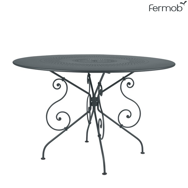Table de repas 1900 Ø117cm Gris Orage Fermob Jardinchic Table de repas 1900 Ø117cm Gris Orage Fermob Jardinchic