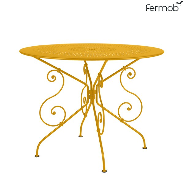 Table de repas 1900 Ø96cm Miel Fermob Jardinchic Table de repas 1900 Ø96cm Miel Fermob Jardinchic