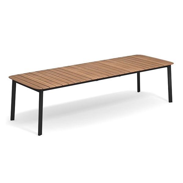 Table Extensible Plateau Teck Shine Noir Emu JardinChic Table Extensible Plateau Teck Shine Noir Emu JardinChic