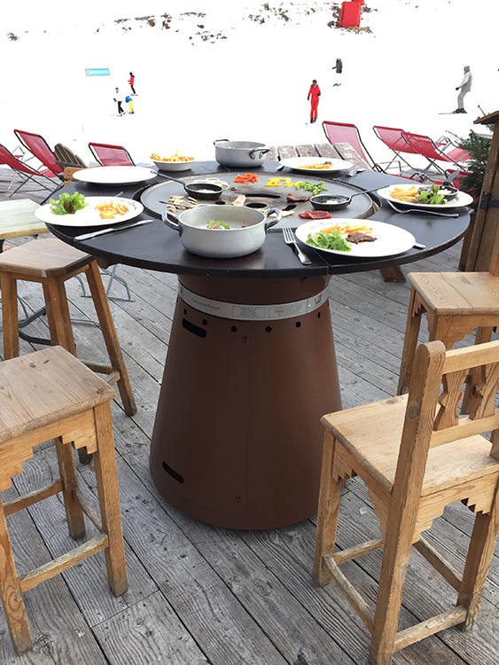 Table Haute Brasero Plancha Fusion Gaz Jardinchic