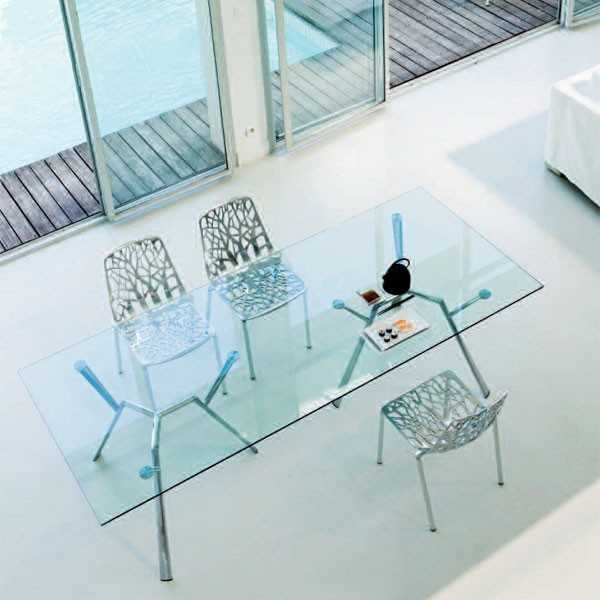 Table Rectangulaire Radice Quadra L240 cm verre Fast JardinChic Table Rectangulaire Radice Quadra L240 cm verre Fast JardinChic
