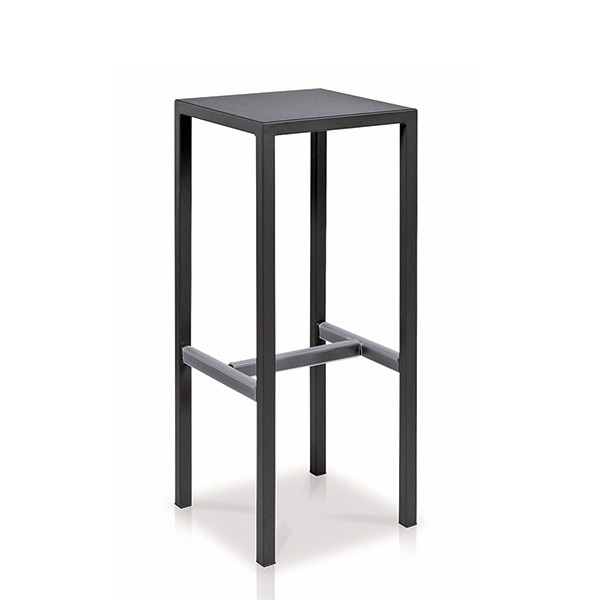 Tabouret Haut Quadrix Anthracite Vlaemynck Jardinchic