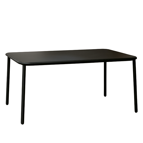 Table Rectangulaire Plateau Aluminium Yard Noir Emu JardinChic